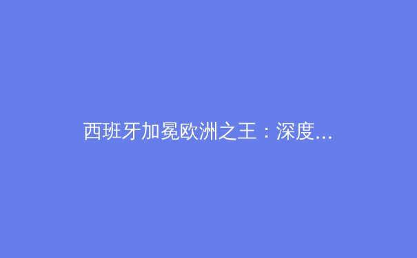 西班牙加冕欧洲之王：深度解析斗牛士军团的夺冠之路